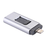 Unidad flash 3 en 1 USB 2.0 y 8 pines y micro USB de 64 GB EasyFlash RQW-01B, color plateado